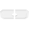 Ekena Millwork Emerald Architectural Grade PVC Ceiling Medallion, 20"W x 10"H x 3"ID x 7"C x 1"P, Two-Piece CMP20X10ED2-03000 - alternate 4
